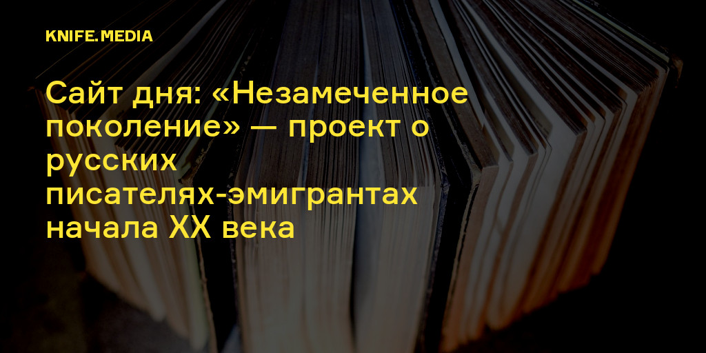 Незамеченное поколение книга